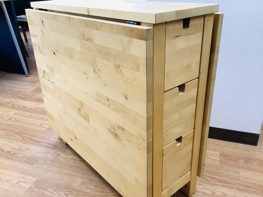 IKEA/イケア】テーブルがコンパクトに収納できる♪ダイニング3点セット