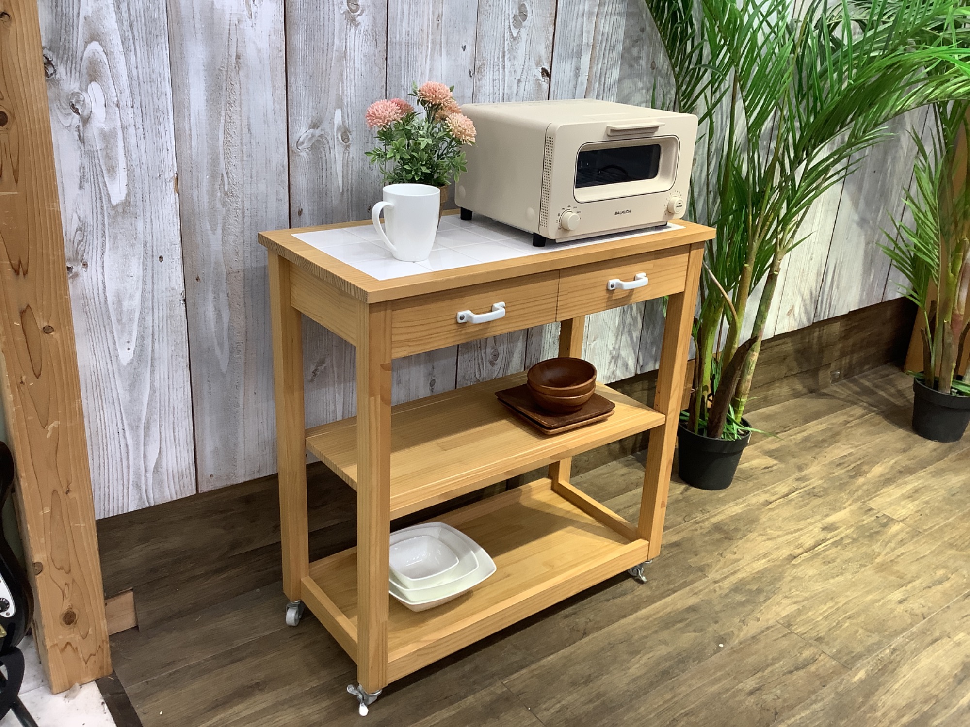 最終価格 マルニ木工 マキシマム ワゴン エレガントオーク色 3段 高級