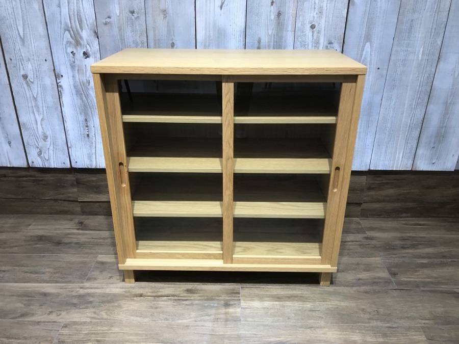 見せる収納にも。無印良品 オーク材ガラスキャビネットをご紹介。【TFM