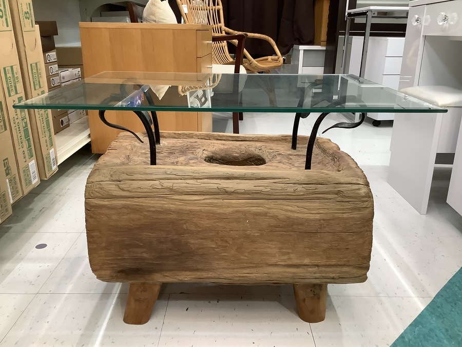 kaja(カジャ)の古木ガラステーブルを買取入荷致しました！【横浜青葉店