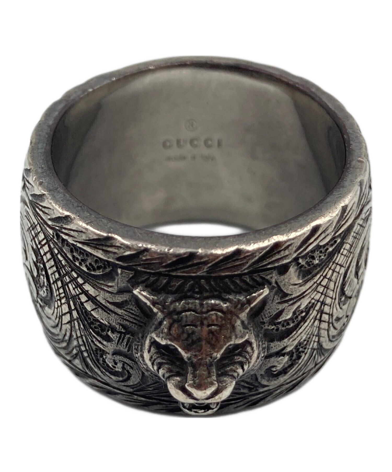 中古・古着通販】GUCCI (グッチ) タイガーヘッドシルバーリング サイズ