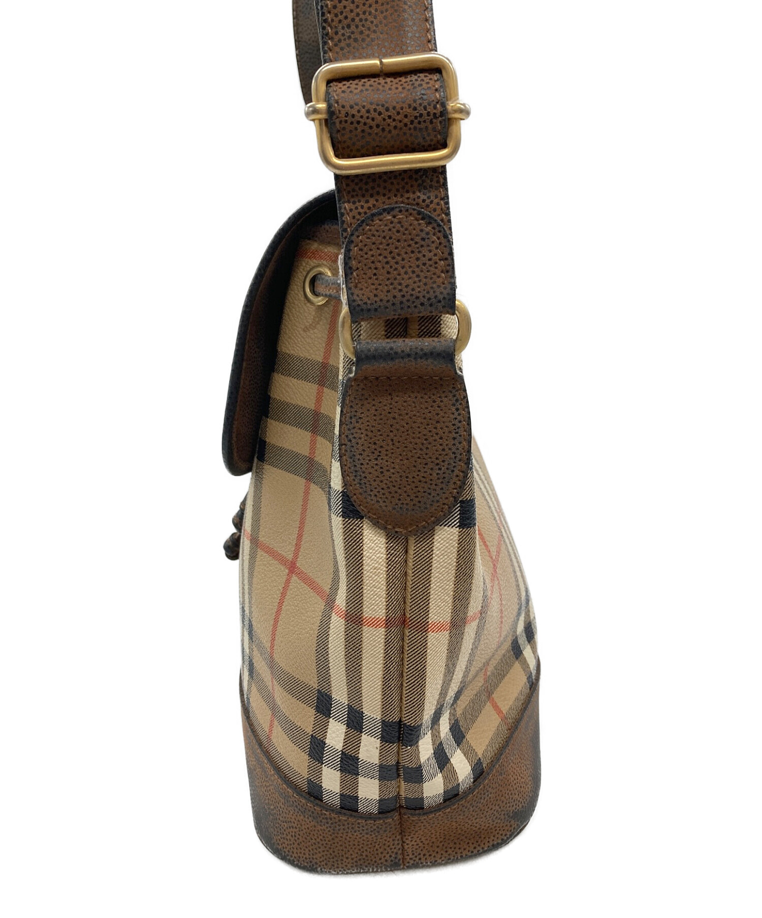 バーバリー キャディバッグ ノバチェック ブラックレザー バーバリー