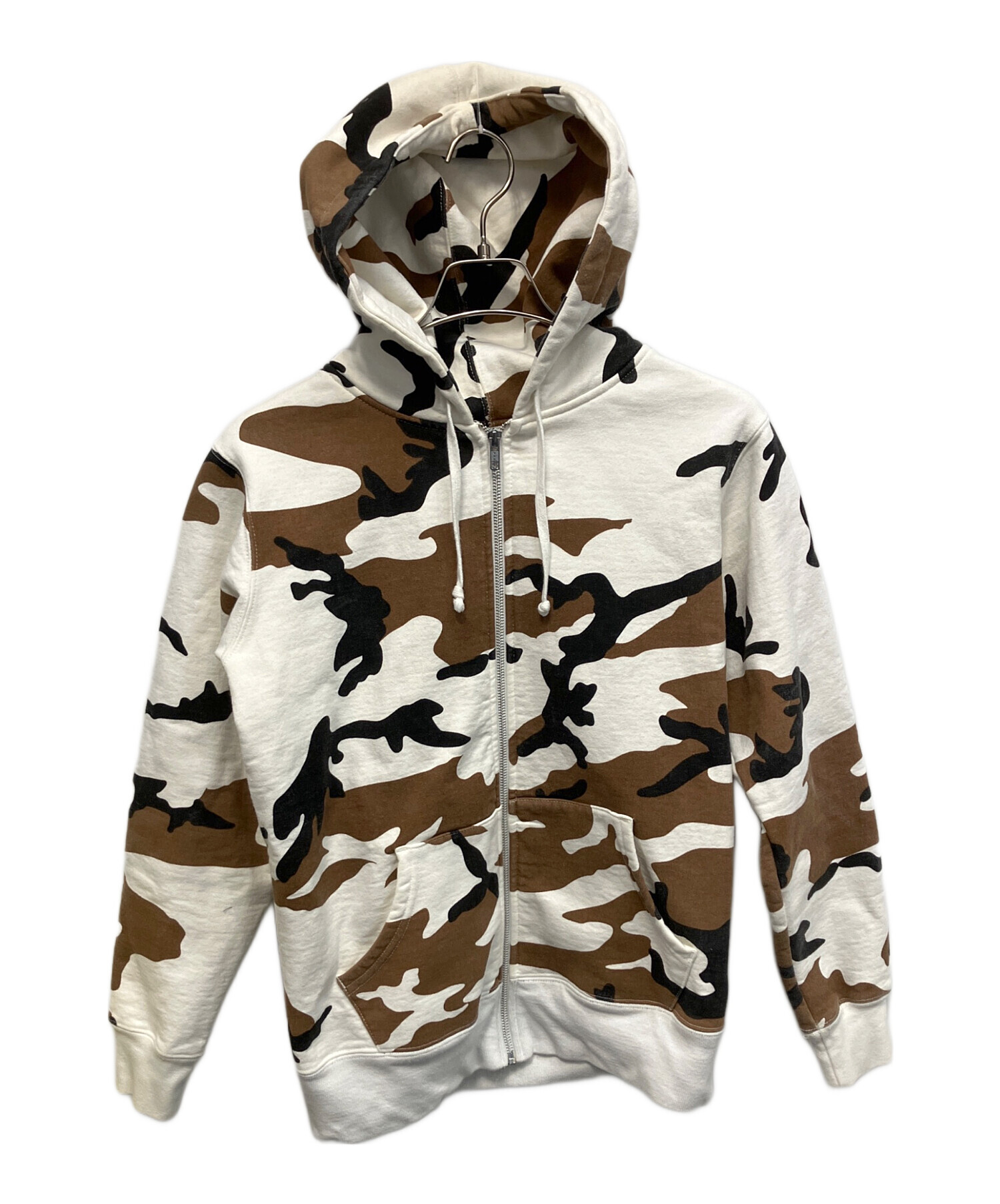 中古・古着通販】SUPREME (シュプリーム) Rib Logo Zip Up Sweat Brown