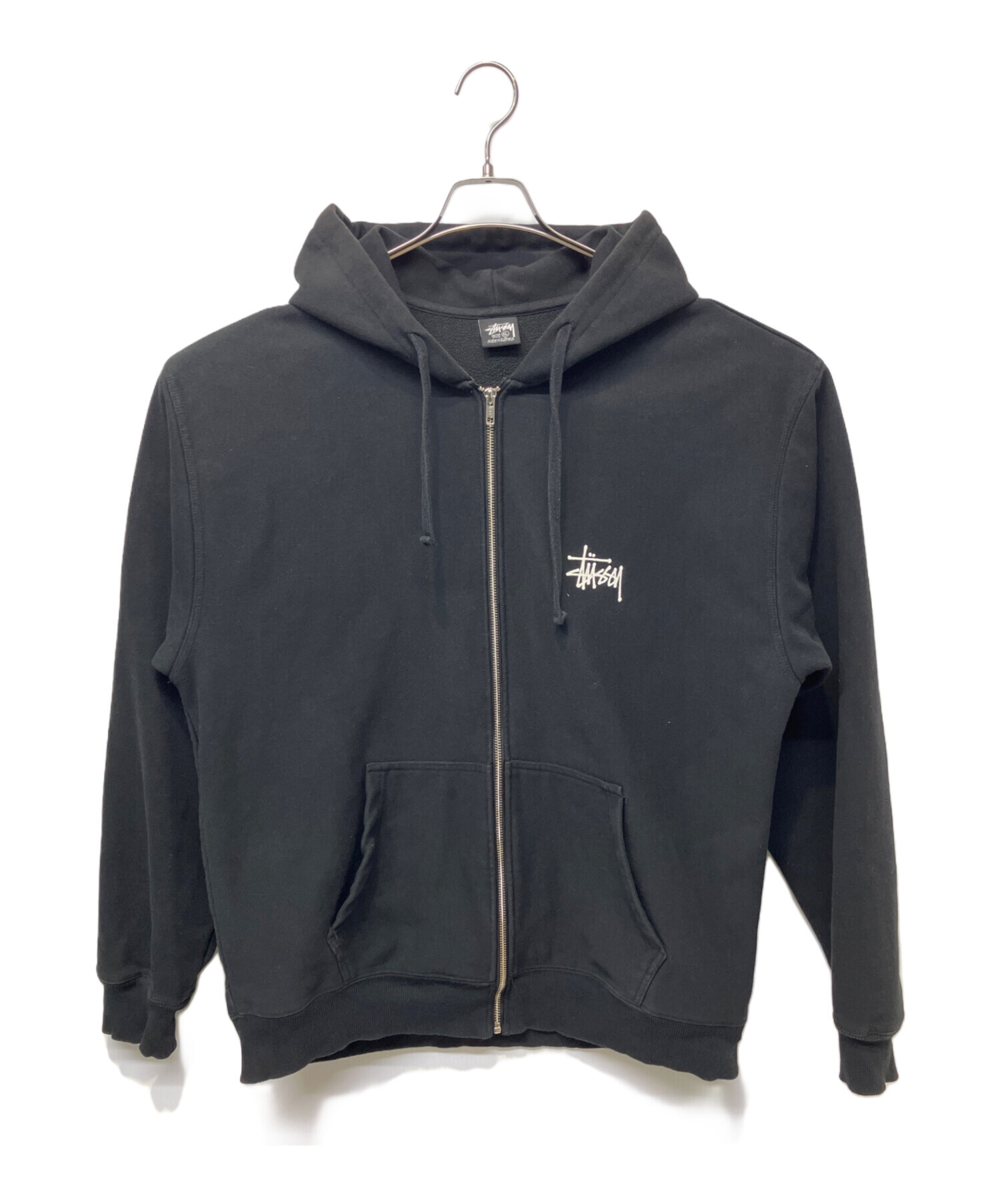 中古・古着通販】stussy (ステューシー) ジップパーカー ブラック