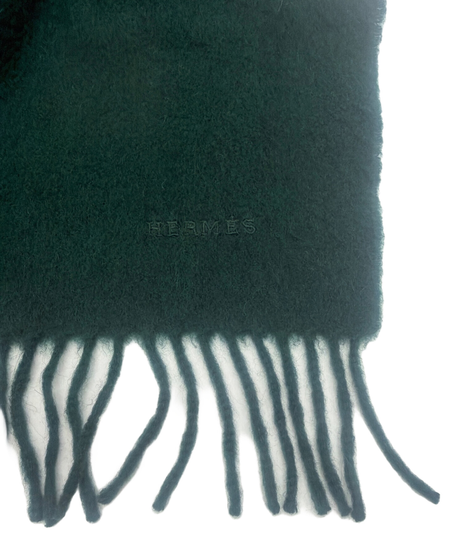 中古・古着通販】HERMES (エルメス) マフラー グリーン｜ブランド