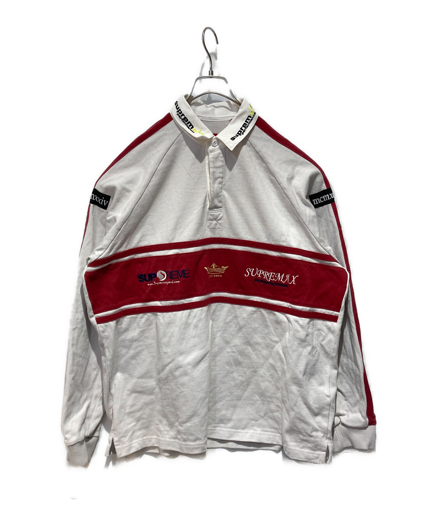 中古・古着通販】SUPREME (シュプリーム) Chest Stripe Rugby ホワイト