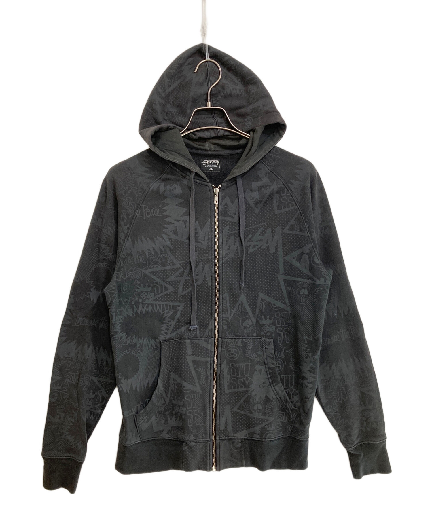 中古・古着通販】stussy (ステューシー) 00's総柄ジップパーカー