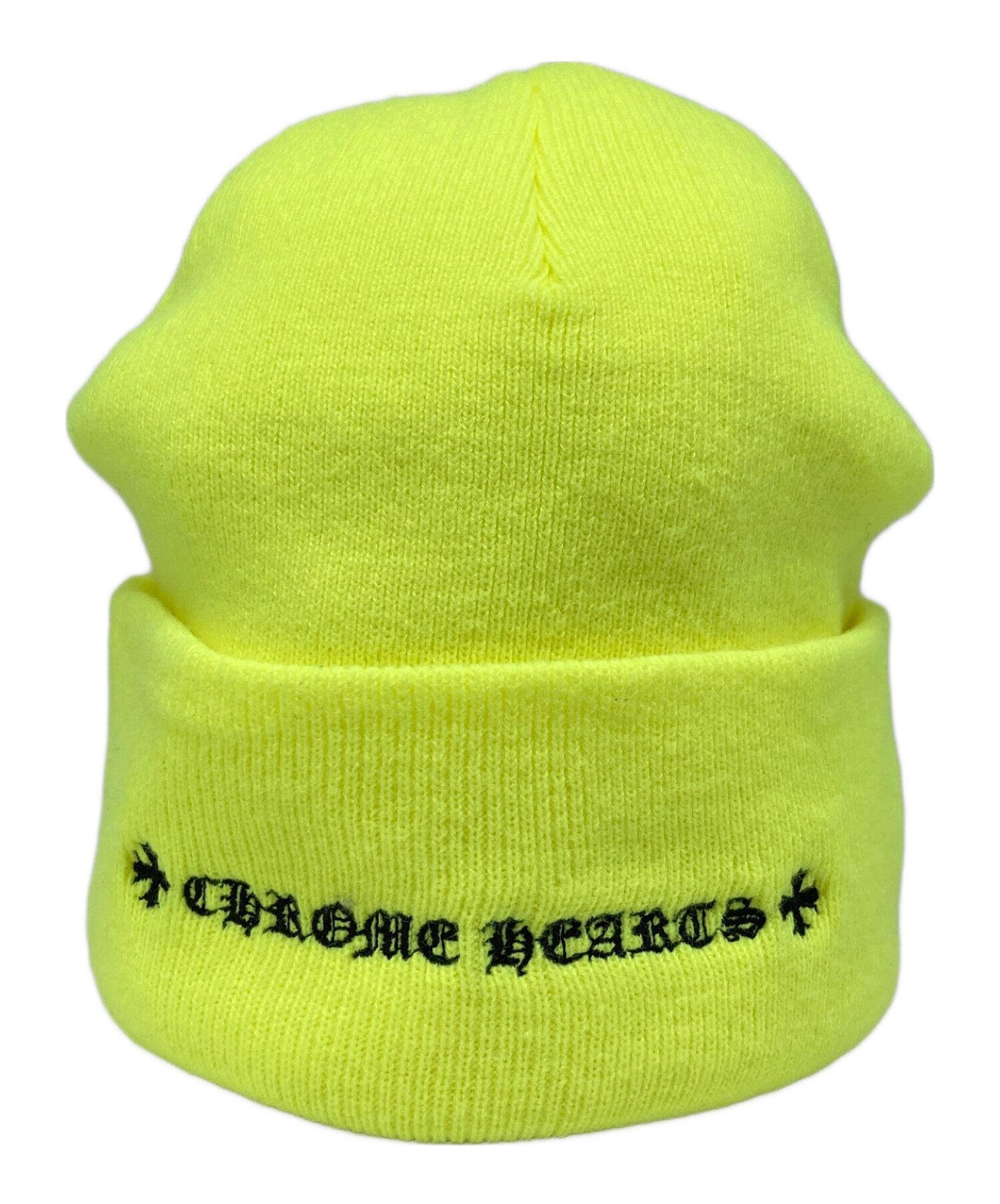 中古・古着通販】CHROME HEARTS (クロムハーツ) ニット帽 イエロー