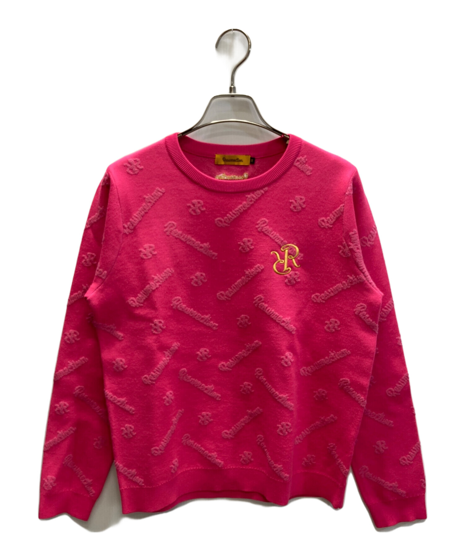 中古・古着通販】Resurrection (レザレクション) ロゴモノグラムニット