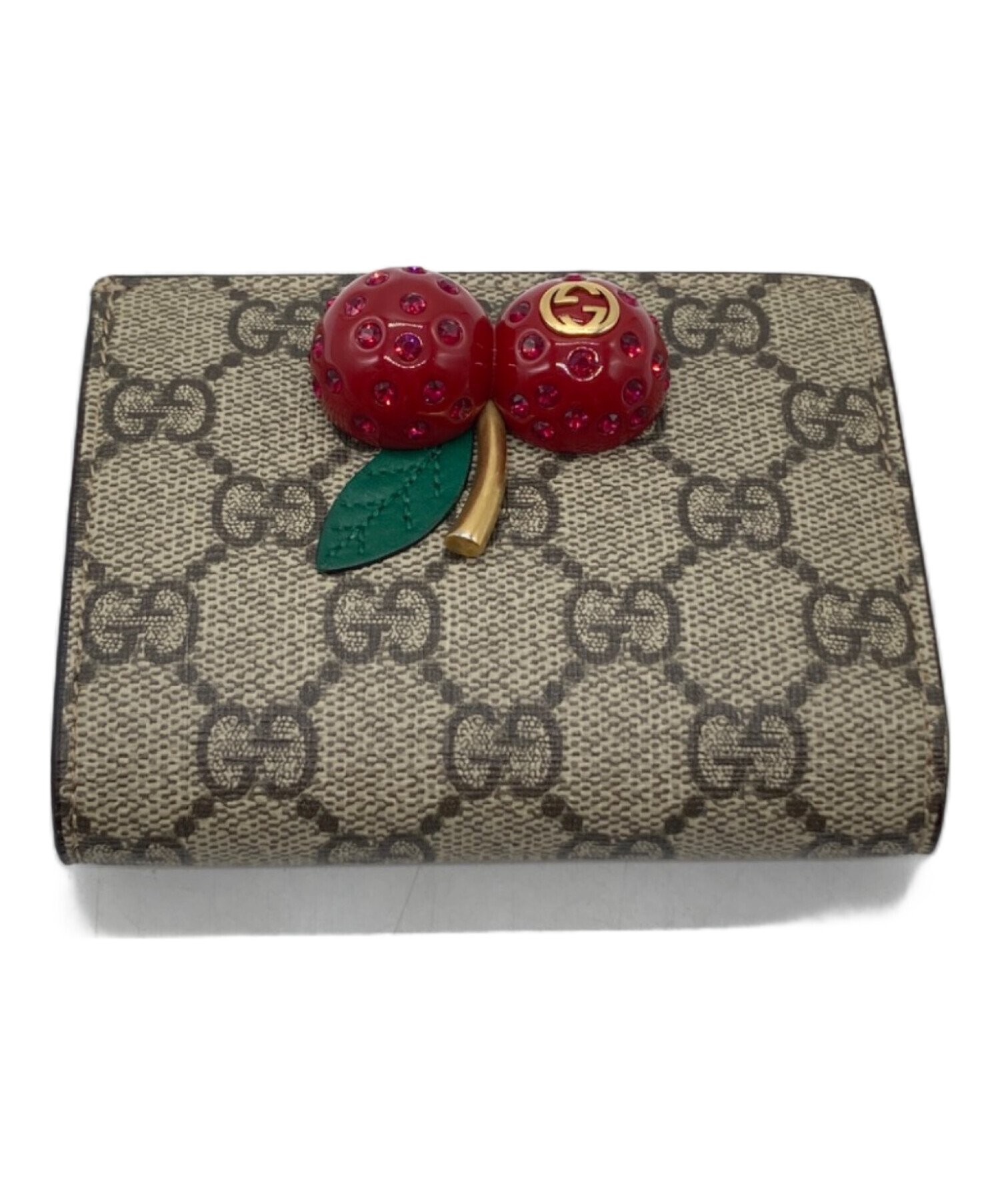 中古・古着通販】GUCCI (グッチ) GGスプリーム チェリー コンパクト