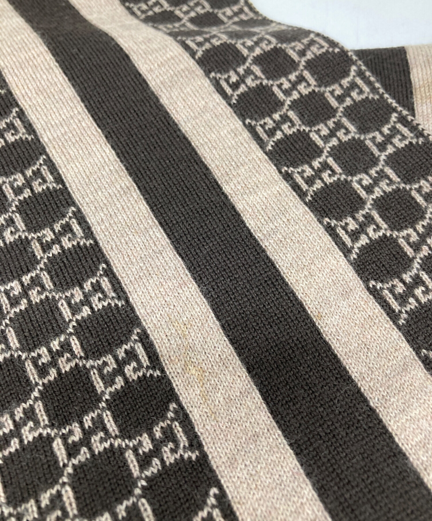 中古・古着通販】GUCCI (グッチ) GGパターンマフラー ベージュ