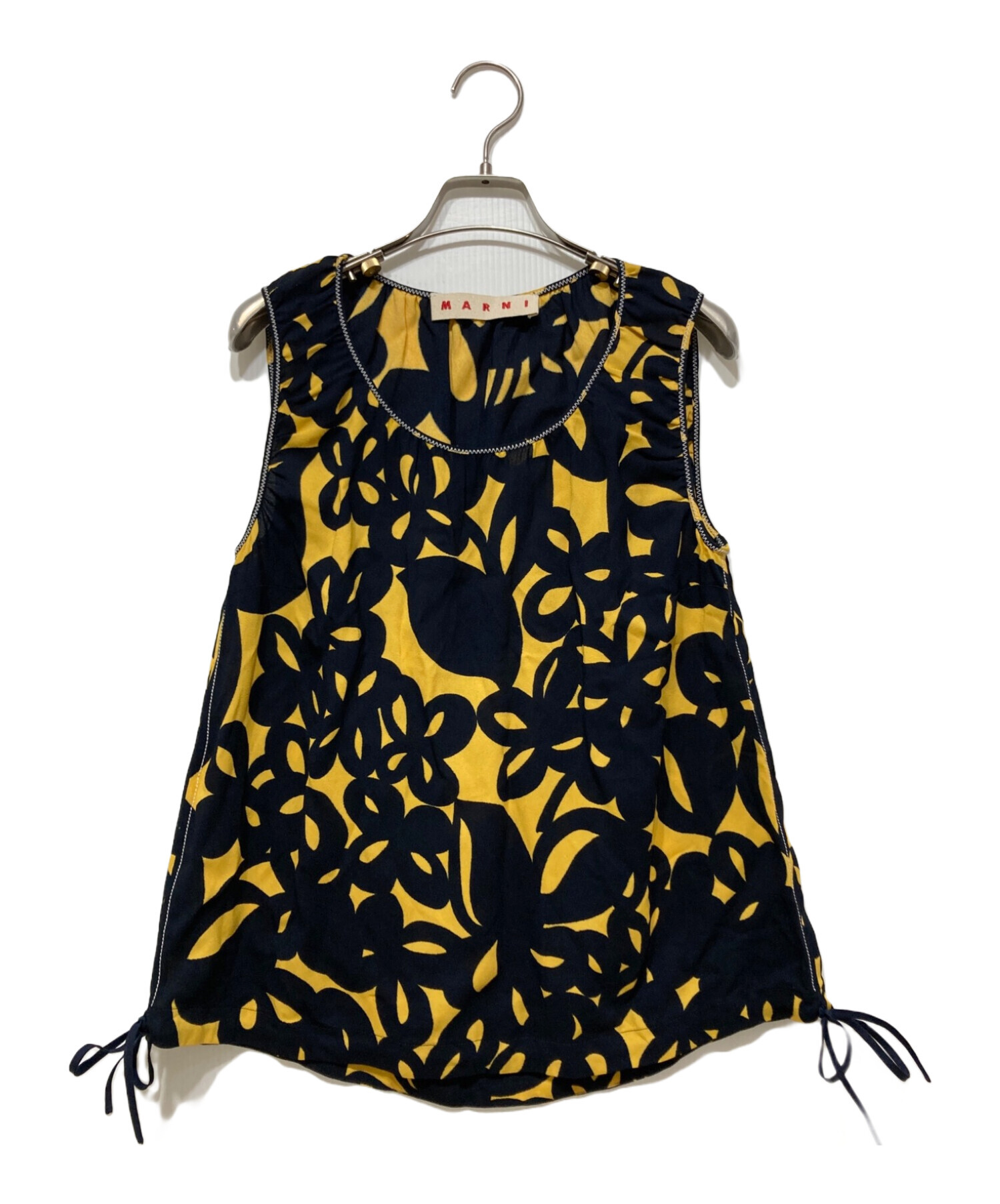 希少 MARNI 上質 総柄 ノースリーブ デザイン タンクトップ シャツ 38