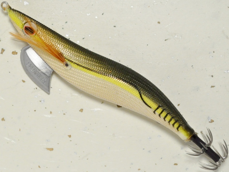 エバーグリーン エギ番長3.5号：＃0401G オリーブ・アジ・金【ネコポス