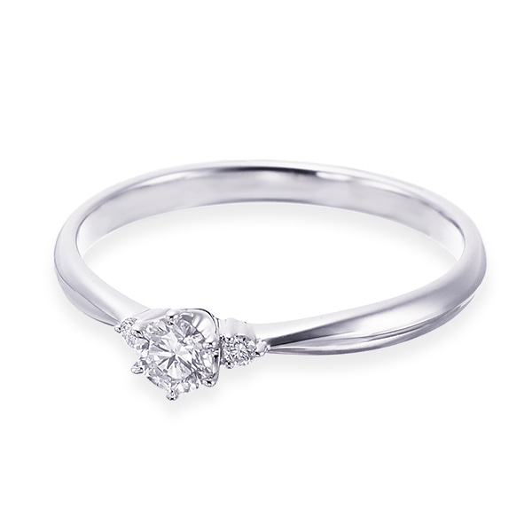 プラチナ鑑定書付ダイヤモンドリング（0.15カラット）(RKR358