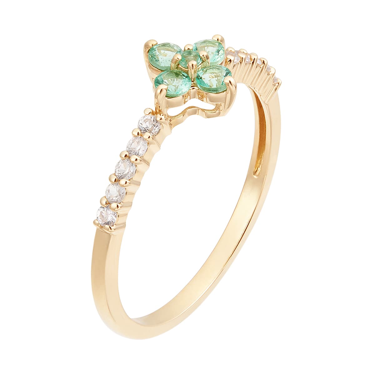 K10イエローゴールドエメラルドリング(RFR330-002)|TSUTSUMI