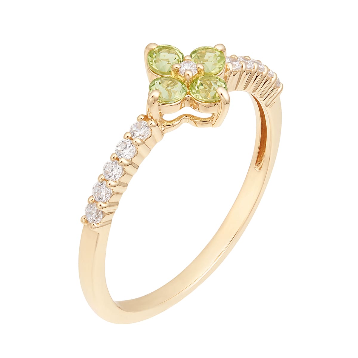 K10イエローゴールドペリドットリング(RFR334-002)|TSUTSUMI