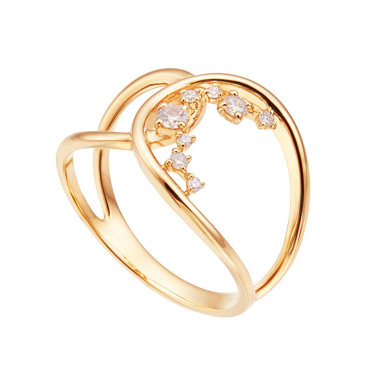 K18イエローゴールドダイヤモンドリング(RFR797-002)|TSUTSUMI