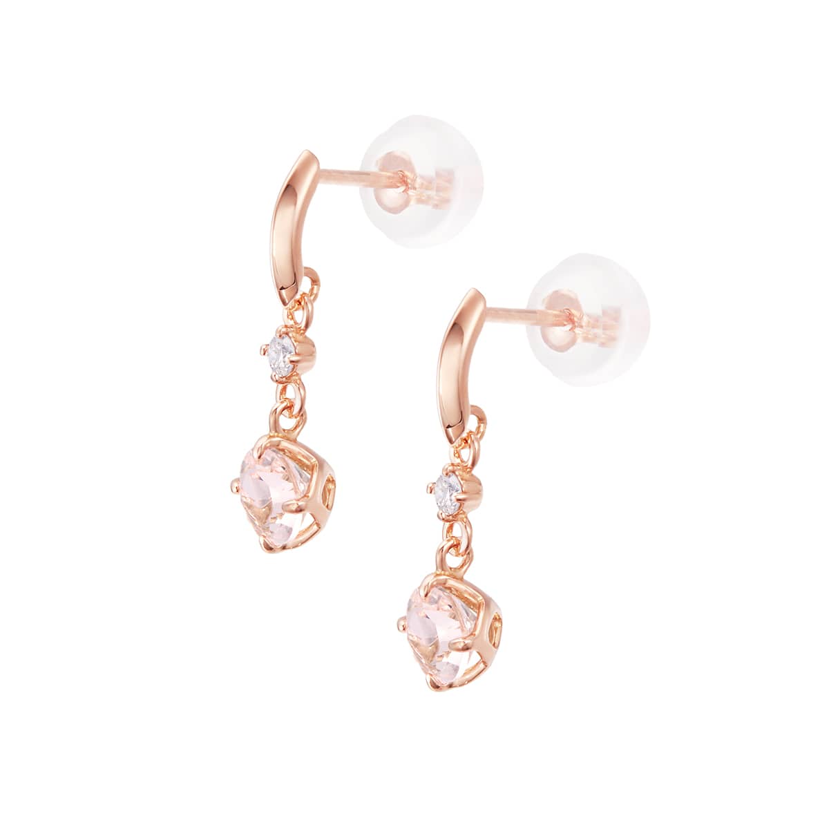 K18ピンクゴールドモルガナイトピアス(RPE589-002)|TSUTSUMI