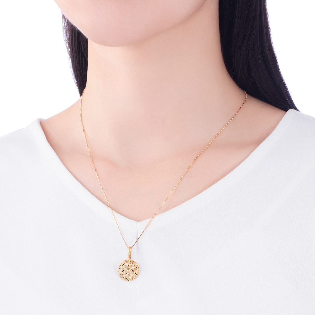 K18イエローゴールドダイヤモンドペンダント(RPD271)|TSUTSUMI