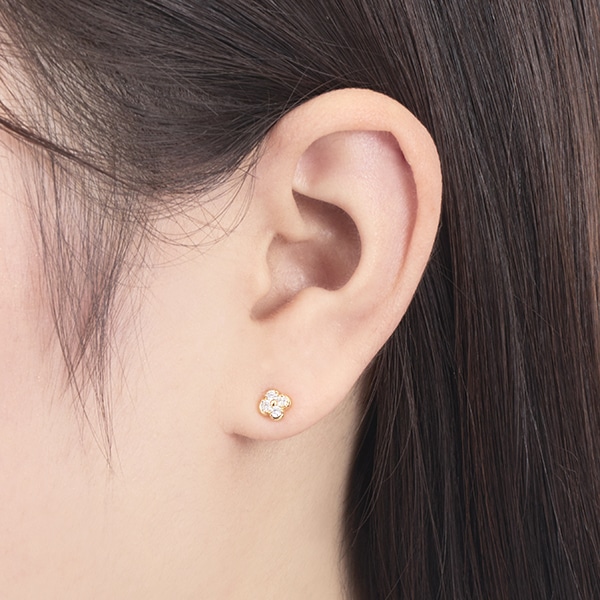 K18イエローゴールドダイヤモンドピアス(RPE117)|TSUTSUMI（ジュエリー