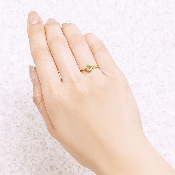 K10イエローゴールドペリドットリング(RFR302)|TSUTSUMI（ジュエリー