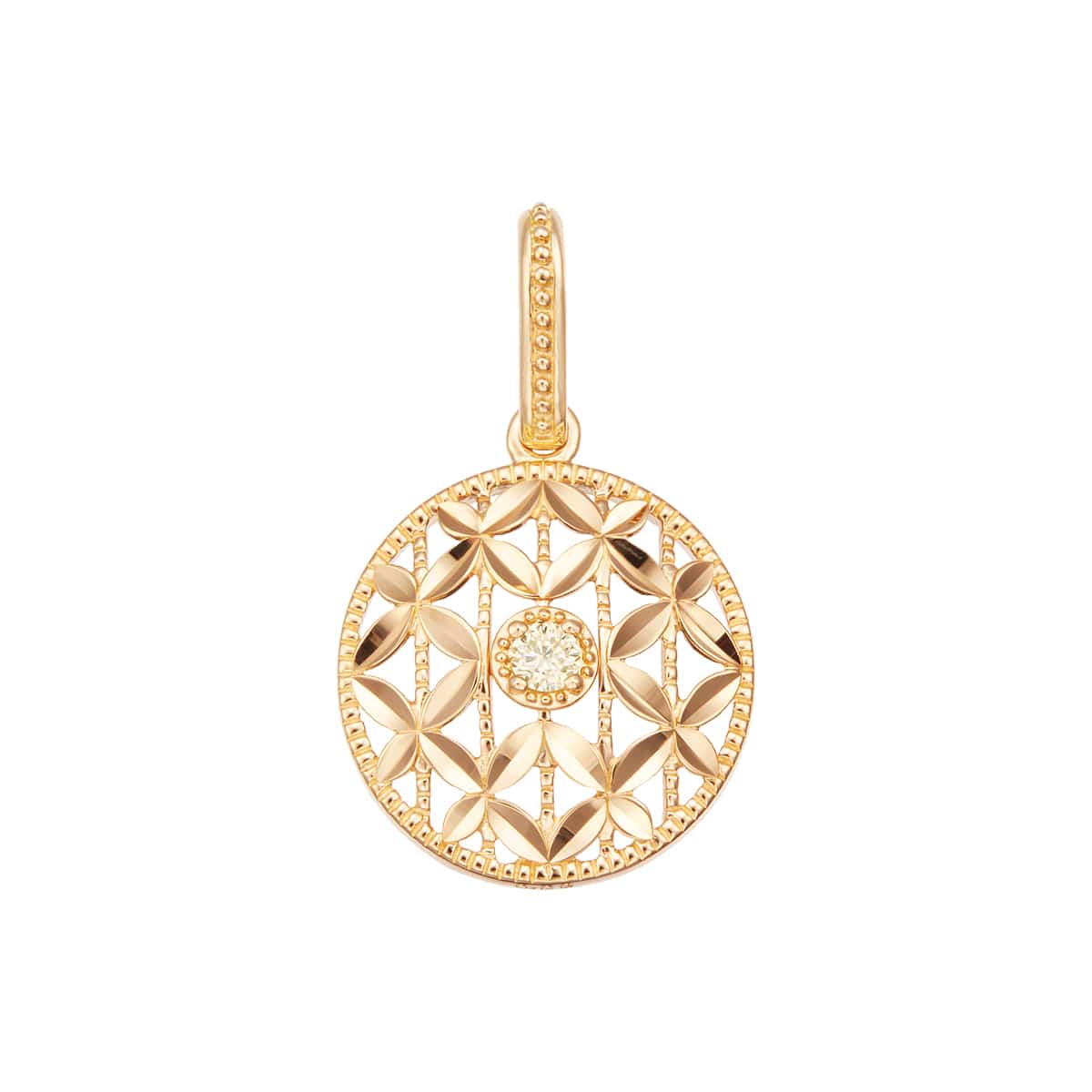 K18イエローゴールドダイヤモンドペンダント(RPD271)|TSUTSUMI