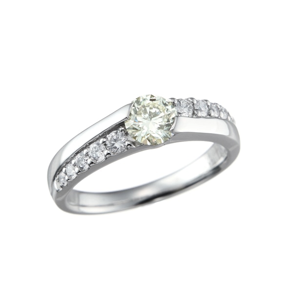 プラチナ鑑定書付ダイヤモンドリング（0.5カラット）(RKR295)|TSUTSUMI