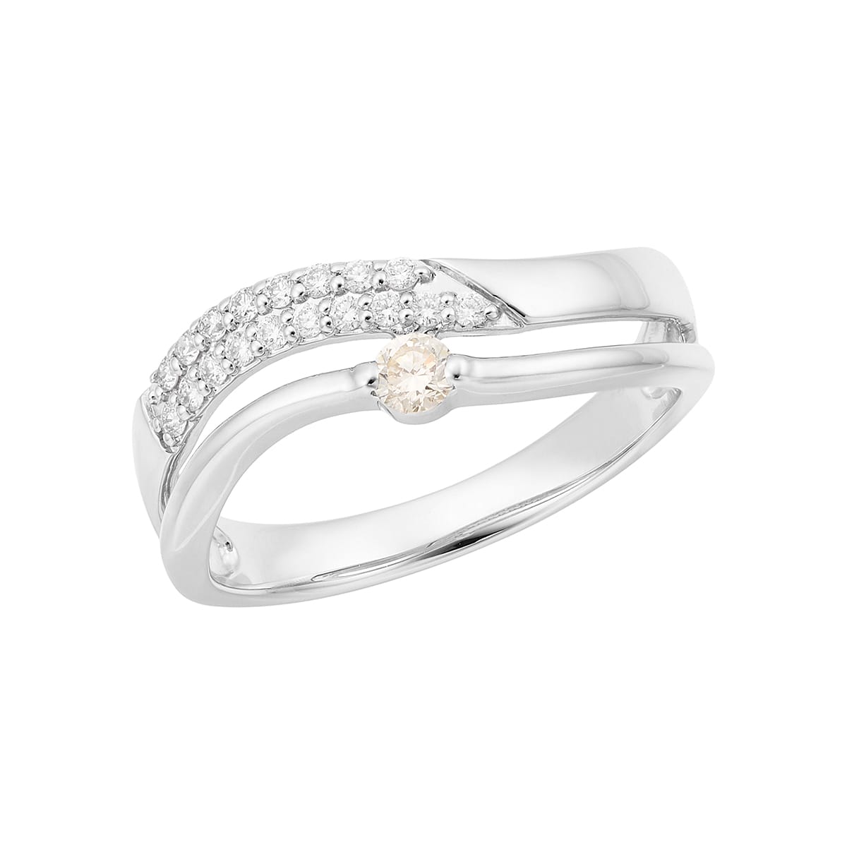 プラチナ鑑定書付ダイヤモンドリング（0.13カラット）(RKR284