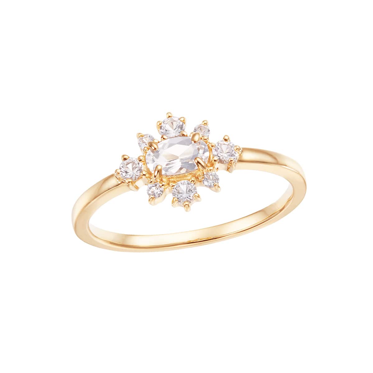 K10イエローゴールドホワイトトパーズリング(RFR314-002)|TSUTSUMI