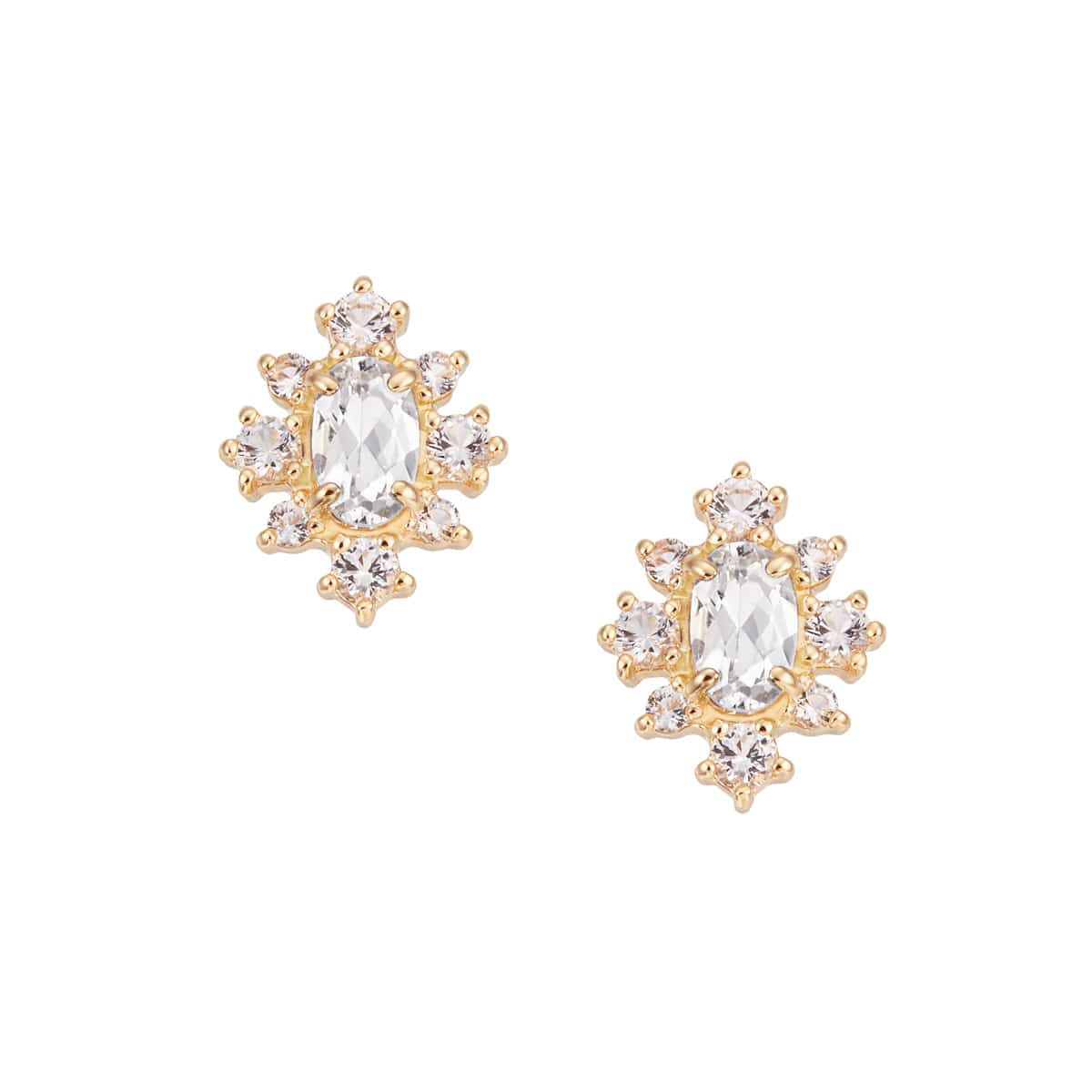 K10イエローゴールドホワイトトパーズピアス(RPE098-003)|TSUTSUMI