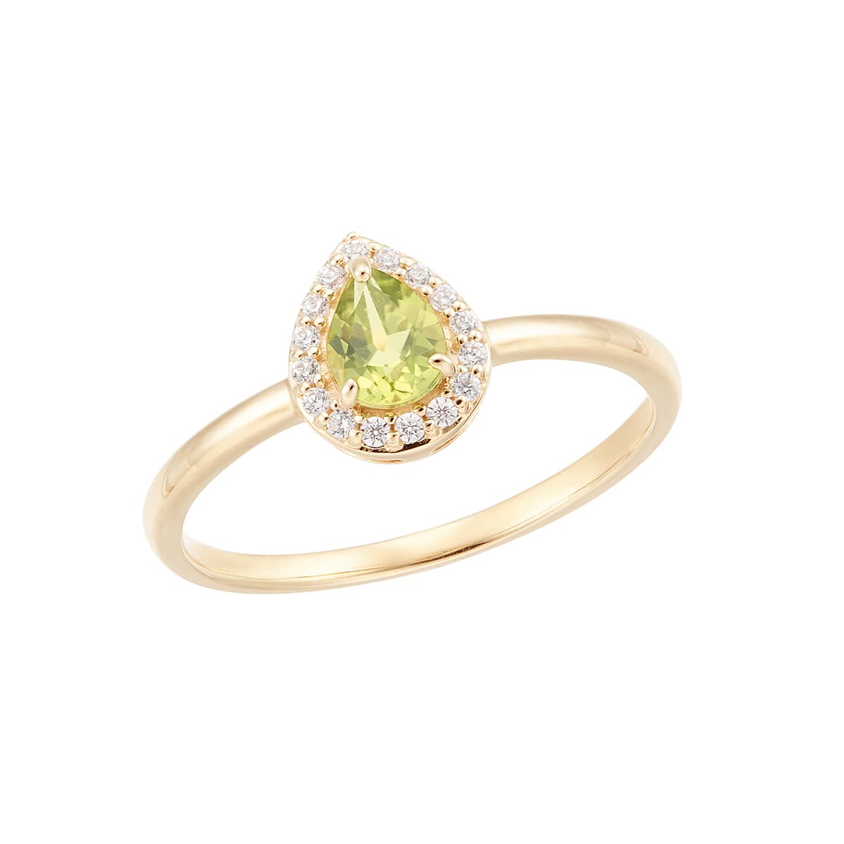 K10イエローゴールドペリドットリング(RFR514-002)|TSUTSUMI