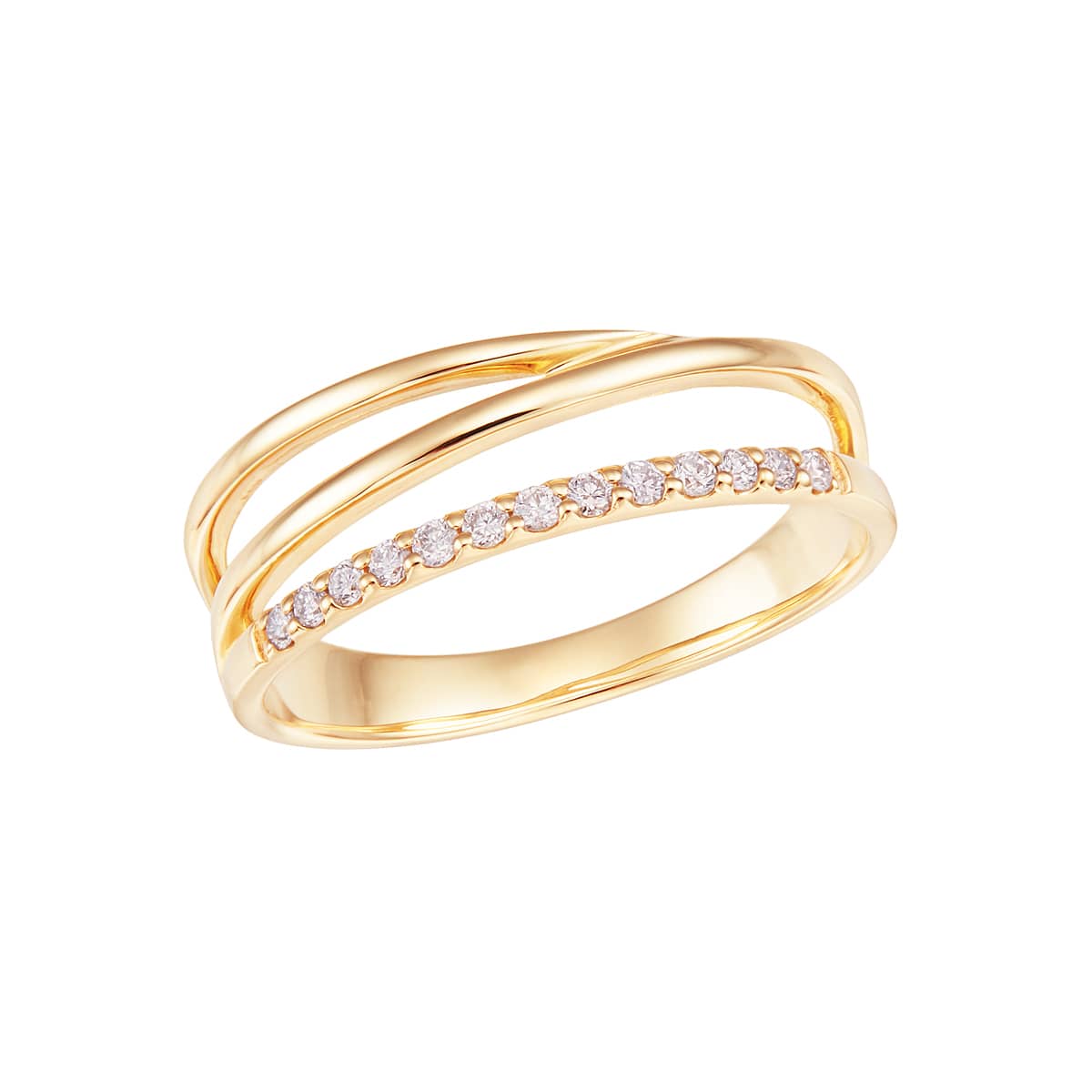 K10イエローゴールドダイヤモンドリング(RFR065-002)|TSUTSUMI