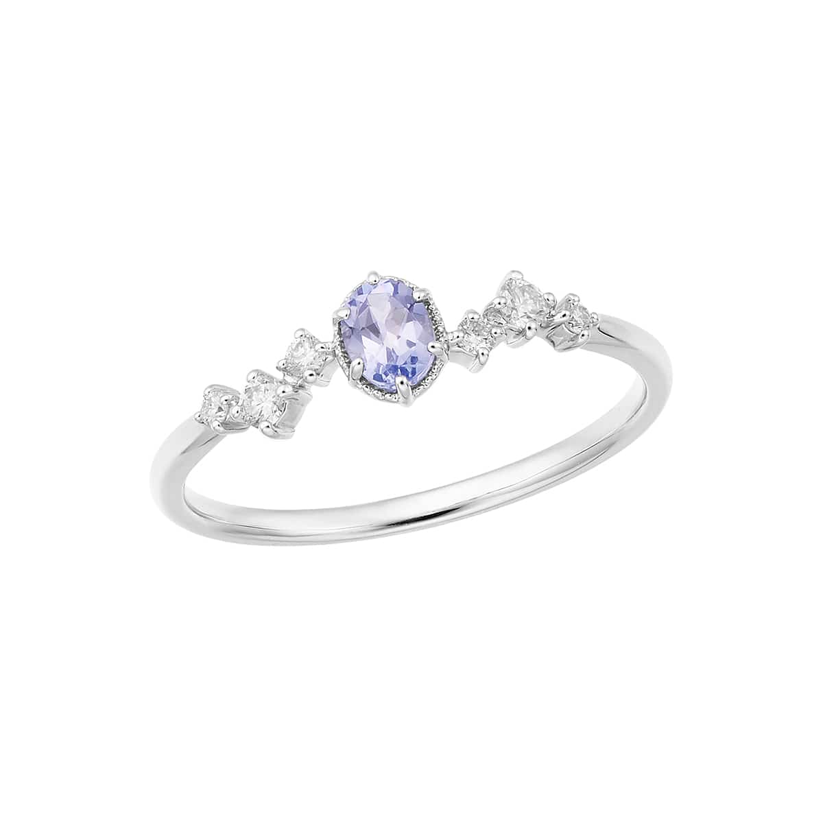 K10ホワイトゴールドタンザナイトリング(RFR220-002)|TSUTSUMI