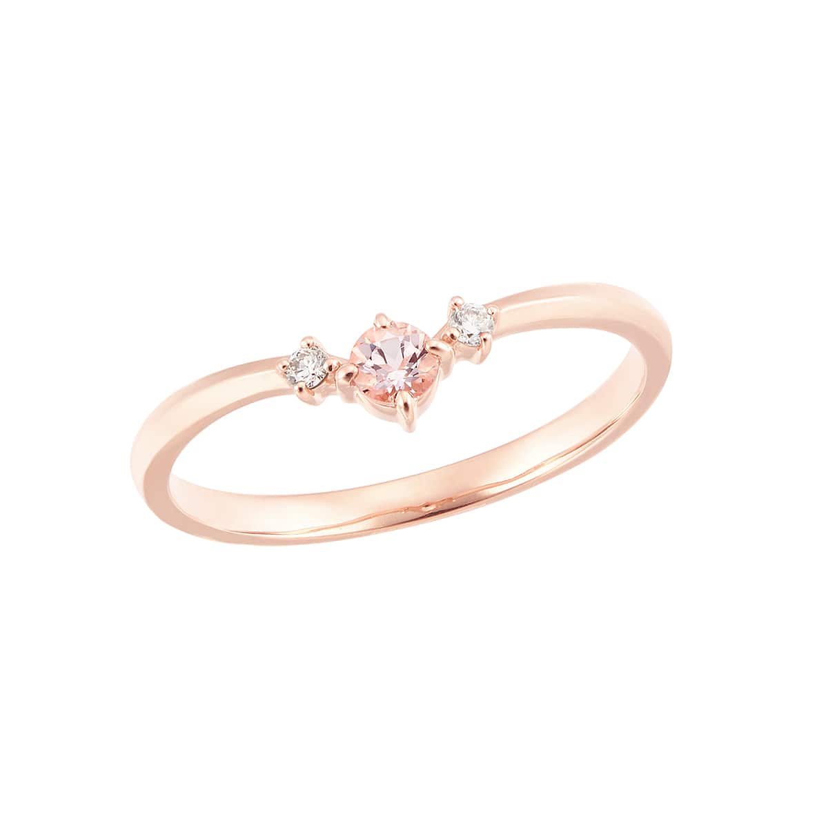 K10ピンクゴールドモルガナイトリング(RFR239-002)|TSUTSUMI