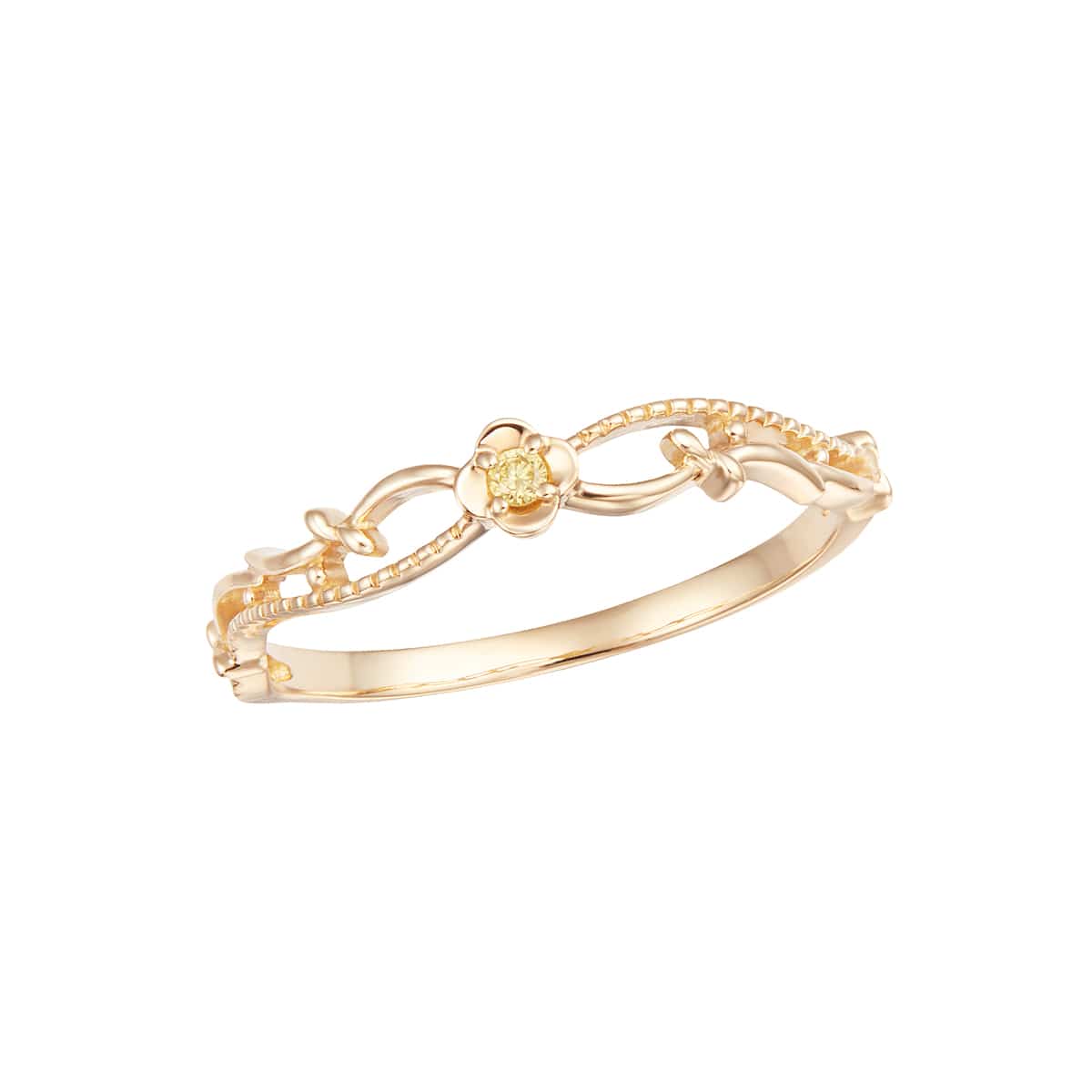 K10イエローゴールドダイヤモンドリング(RFR398-002)|TSUTSUMI