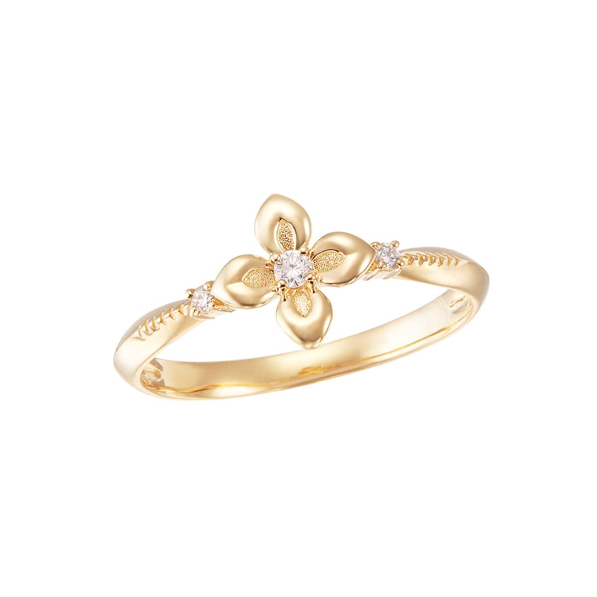 K10イエローゴールドダイヤモンドリング(RFR897-001)|TSUTSUMI