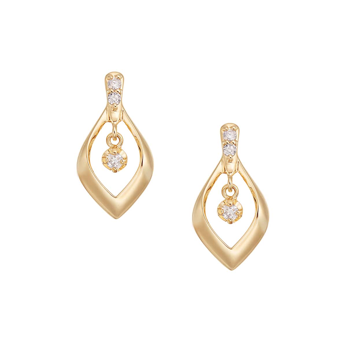 K10イエローゴールドダイヤモンドピアス(RPE668-001)|TSUTSUMI