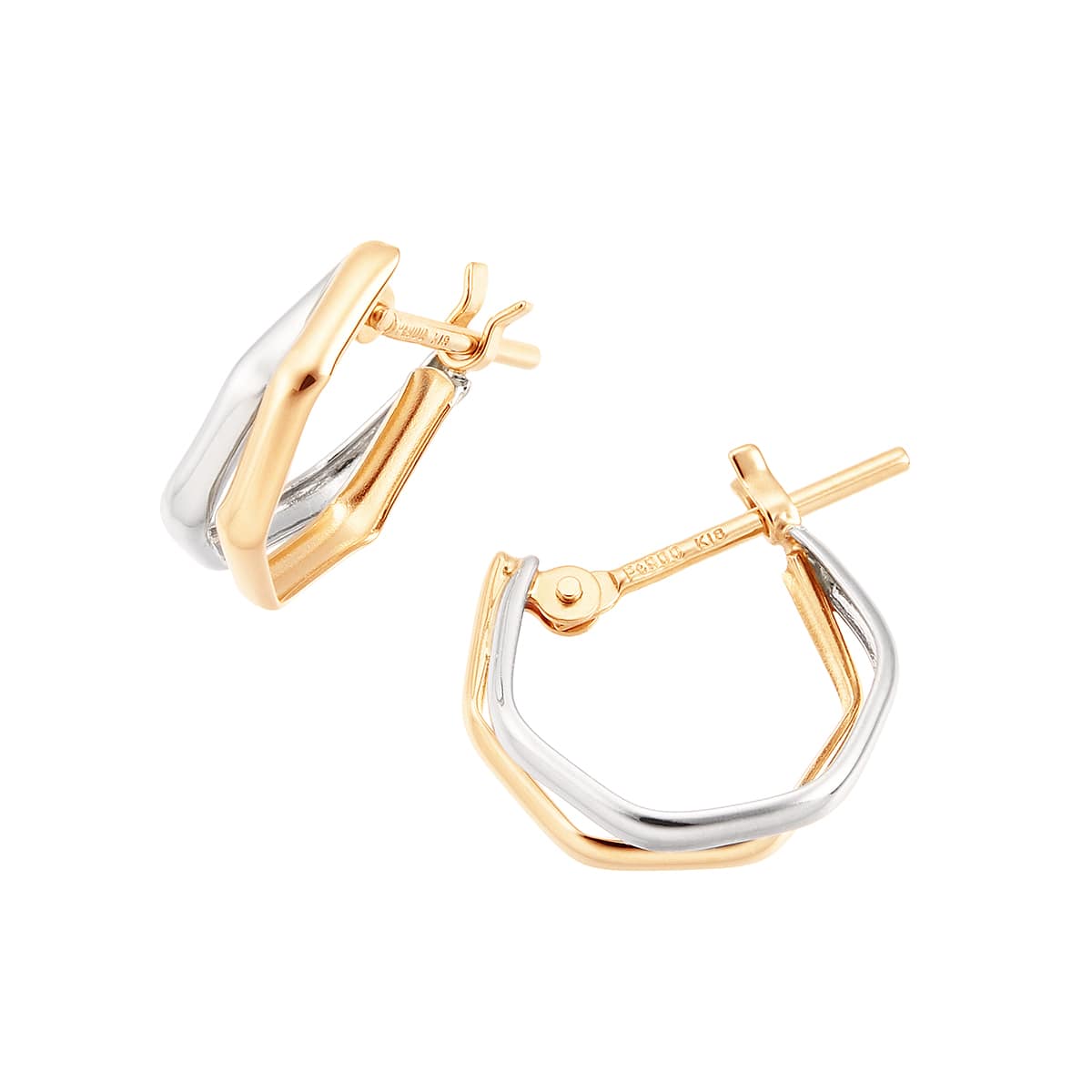 プラチナ/K18イエローゴールドピアス(RPE876-002)|TSUTSUMI