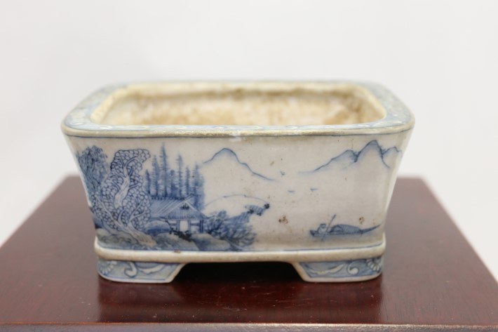 月香 高級盆栽鉢 A3634☆陶器鉢 ミニ盆栽 小品盆栽☆「送料無料」浦部