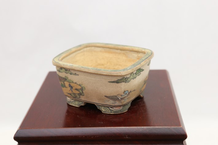 大助 高級盆栽鉢 A3636☆陶器鉢 ミニ盆栽 小品盆栽☆「送料無料」浦部