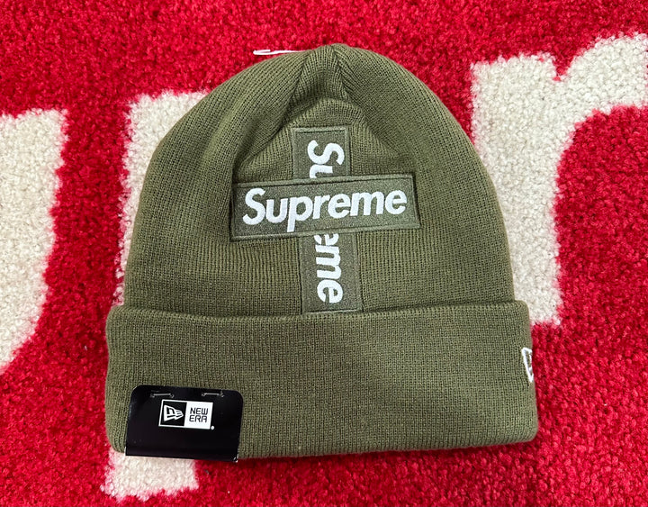 Supreme New Era Cross Box Logo Beanie Olive FW20 – UniqueHype