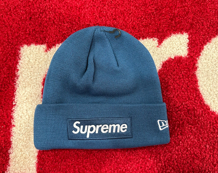 Supreme New Era Box Logo Beanie Blue FW23 – UniqueHype