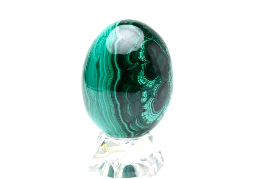 マラカイト エッグ 卵型 置物｜美しいマーブル模様｜コンゴ産