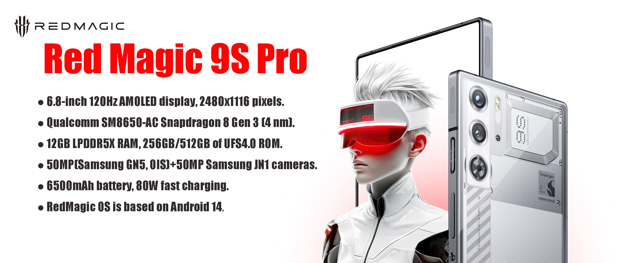 ZTE nubia Red Magic 9S Pro 5G Android Gaming Smartphone