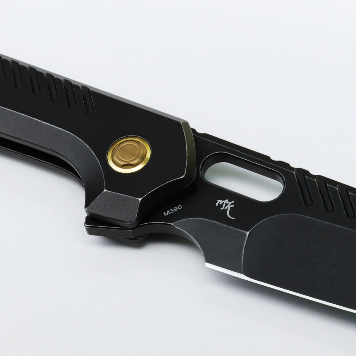 RSKAOS Button Lock | M390 Ti/CF Folding Knife Perfection