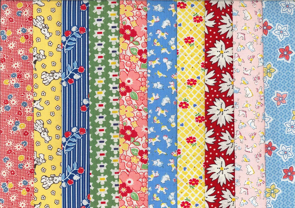 柴田明美セレクトプリントパッチワーク布10枚 (サーテイーズ)【2セット