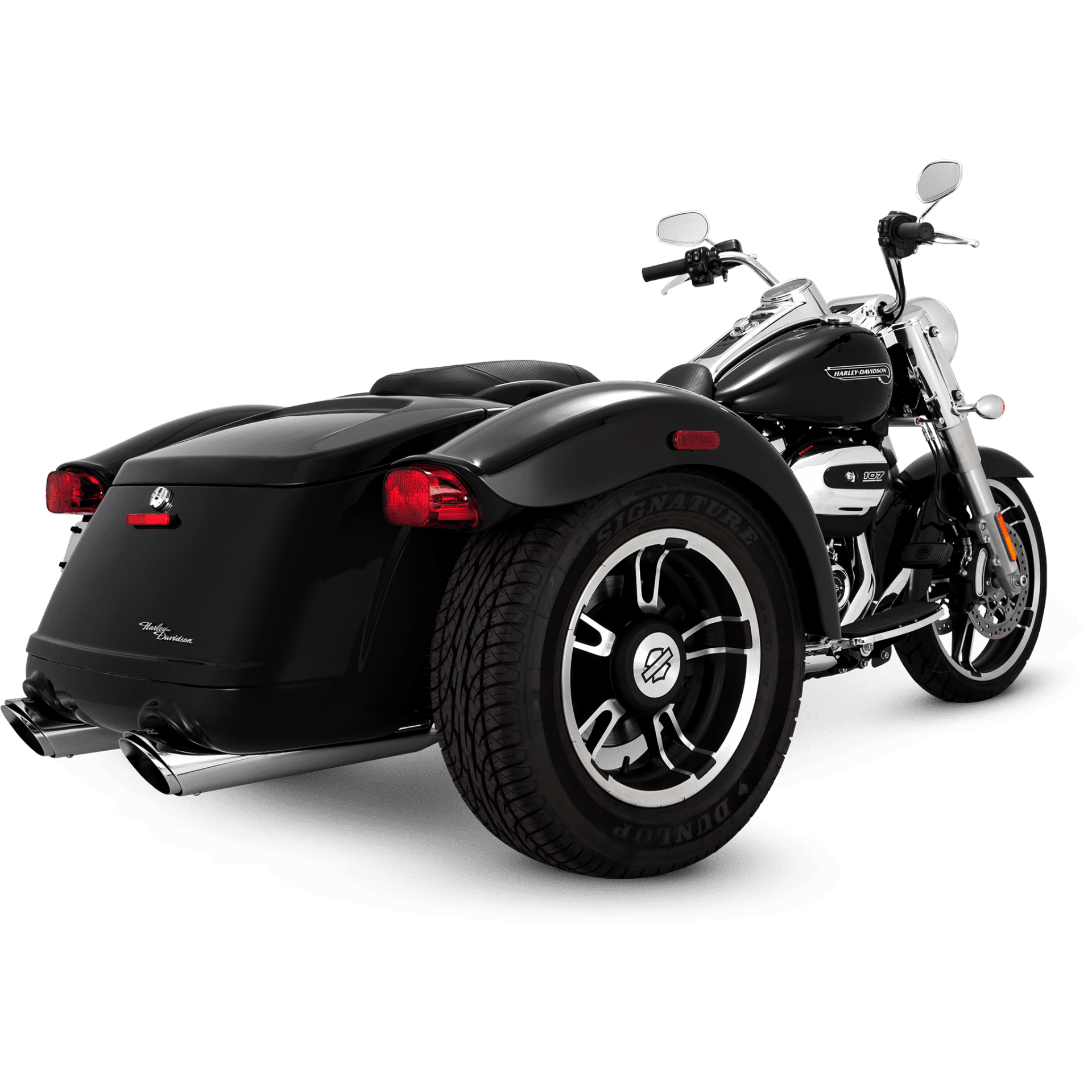 TWIN SLASH ROUND SLIP-ONS - Vance & Hines