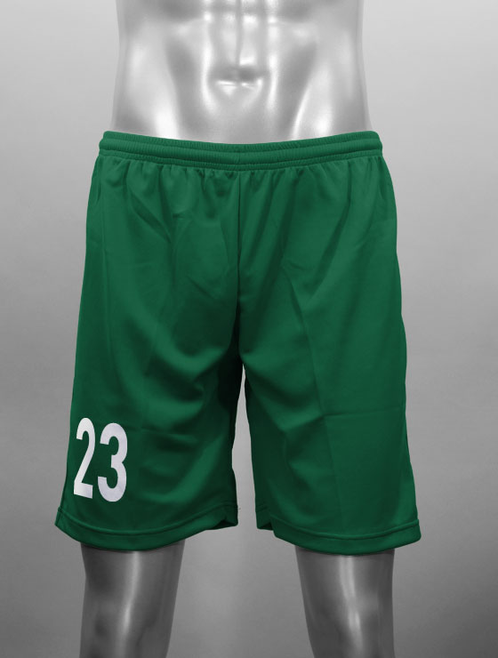 縫製オーダーパンツ01 緑+番号プリント｜バレーボールユニフォーム作成