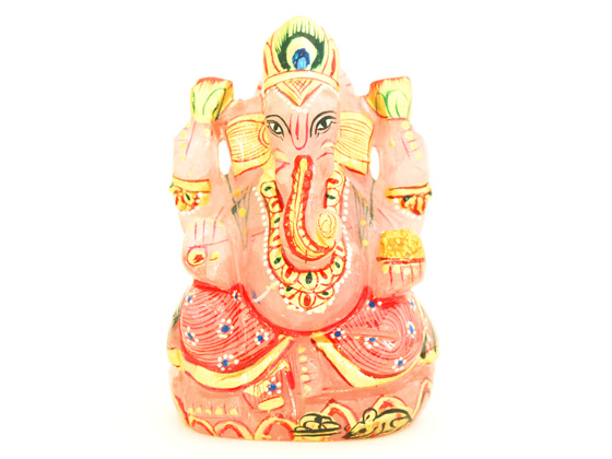 高品質 ローズクォーツ ガネーシャ | ハワイ ブレッシング