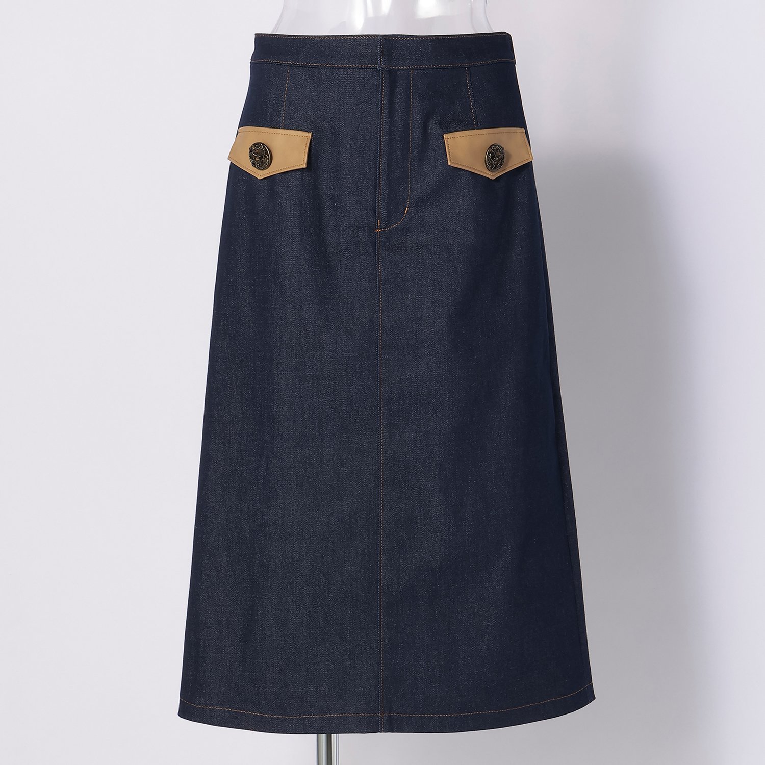 LEATHERLIKE×DENIM スカート｜VIVIENNE TAM（ヴィヴィアンタム